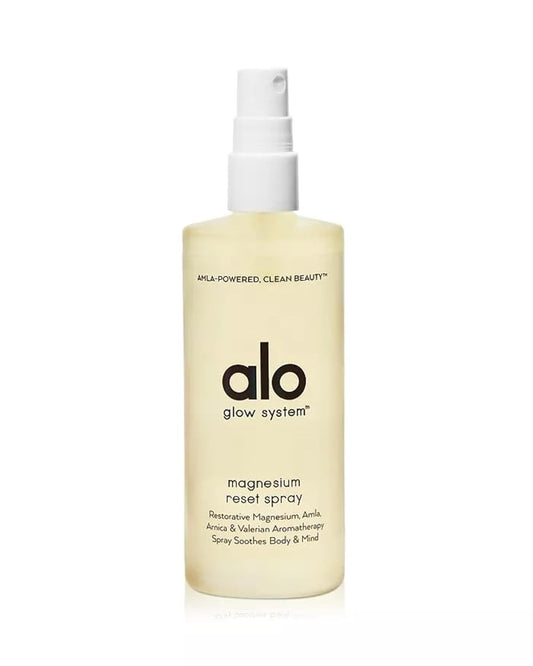 Alo Reset Magnesium Body Spray For Sleep & Natural Stress Relief \u2013 Calming Blend with Magnesium, Valerian Root, Arnica & Essential Oils \u2013 Made in USA - 3.2 oz