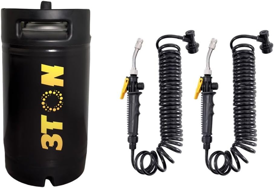 PPF Tank Keg, Stainless Steel Paint Protection Film Tools, 3TON High Pressure Sprayer, TPU Windows Tint Water Tank Keg, Compression Pump Sprayer (3 Gallons Tank)