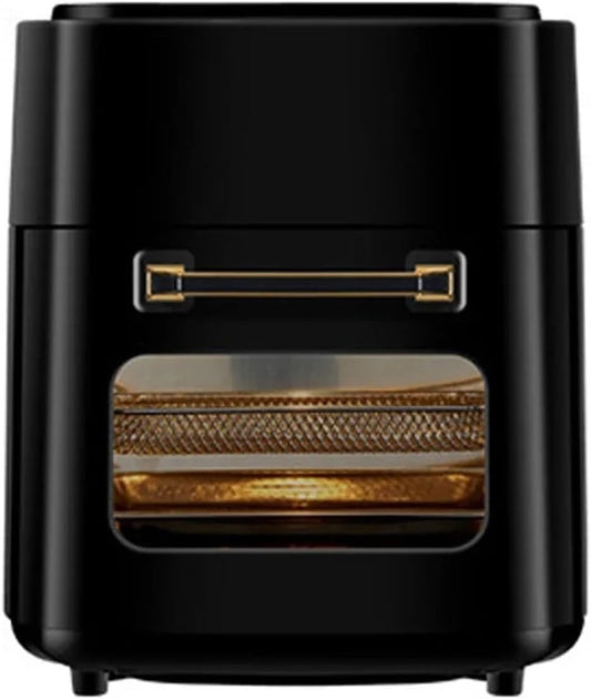Food essentials and family helpers Intelligent Oil-free Air Fryer Visual Oven French Fries Machine 220V 110V USA EU 1500W Fried Chicken Machine Smart assistant Enjoy life (Color : Black, Size : UK)