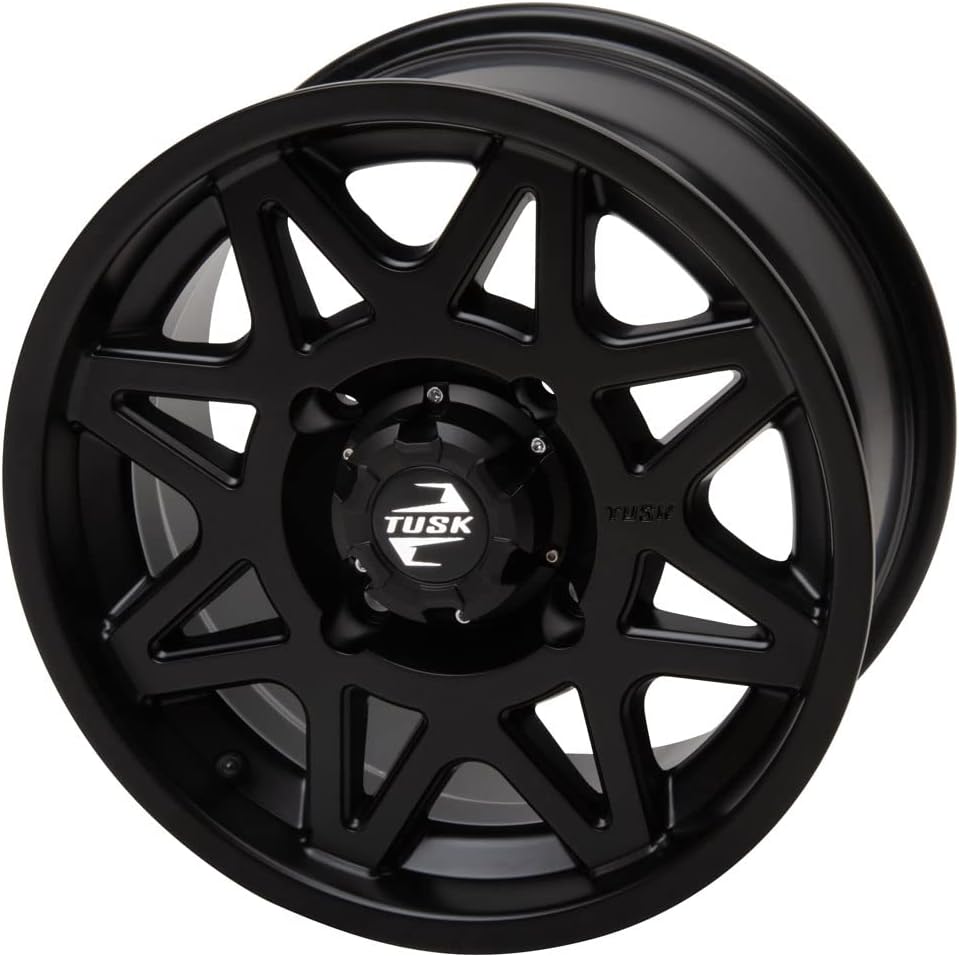 TUSK 4/137 Tintic Wheel 15x7 5.0 + 2.0 Matte Black Compatible with HONDA Talon 1000X-4 2020-2024