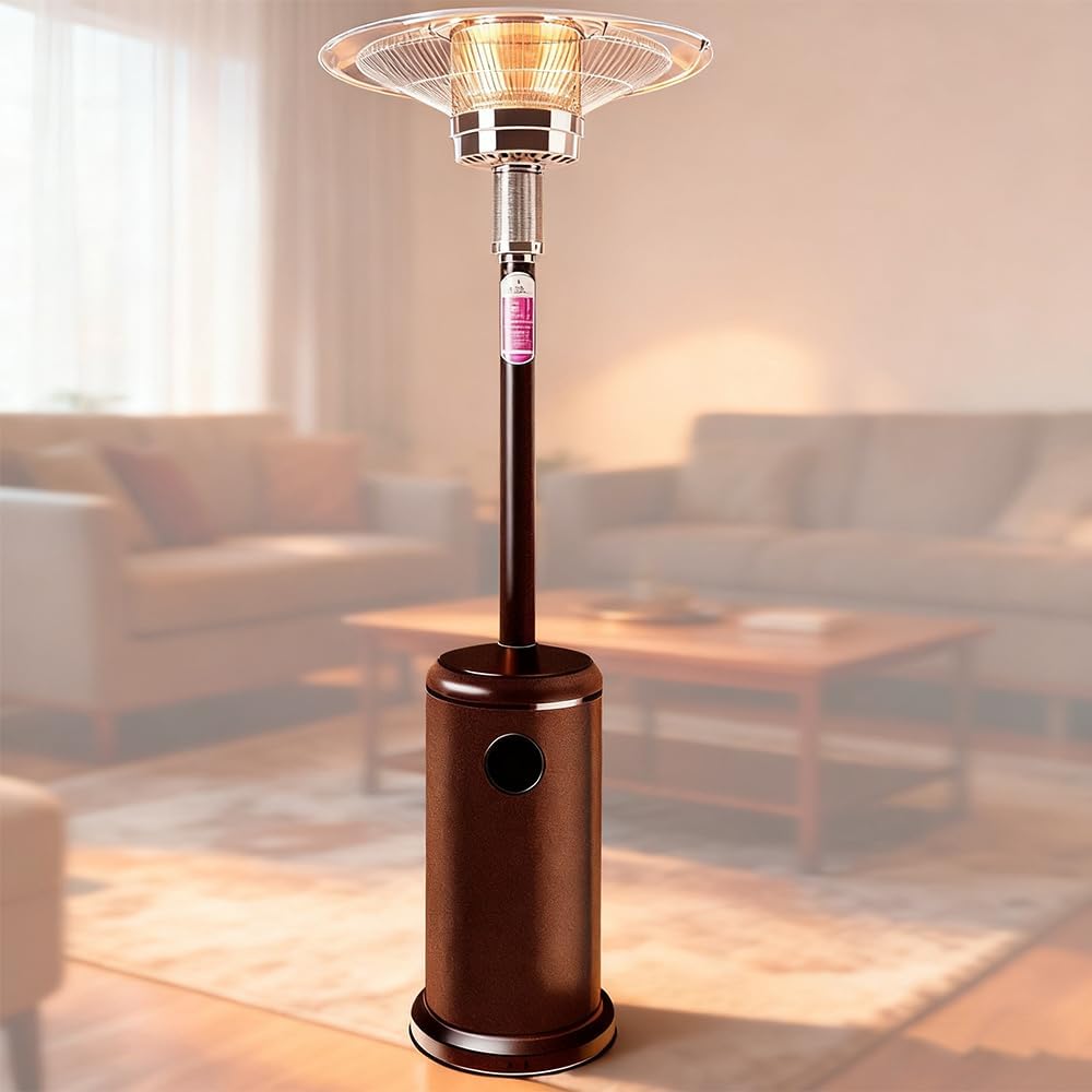 Outside Heaters for Your Patio,Double-Layer Stainless Steel Burner and Safety Protection Syst,3 Power Settings,Outdoor Patio Heater Home Commercial