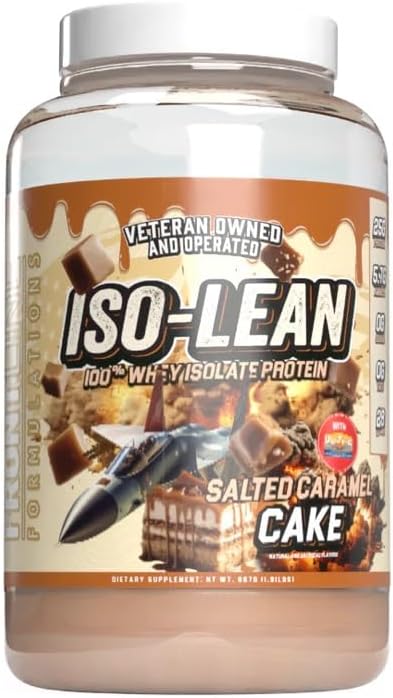 Isolean, 100% Whey Protein Isolate, Fast Absorption, Iso Lean, Low Sugar, Maximize Recovery, 25 Grams Per Serving, Veteren Owned and Operated (28 Servings, Salted Caramel Cake)