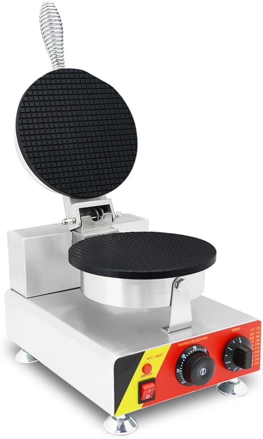 Kolice Commercial/Home Electric Ice Cream Cone Machine, Waffle Cone Maker, Ice Cream Cone Crepe Maker, Non-stick Egg Roll Mold, Snack Food Machine