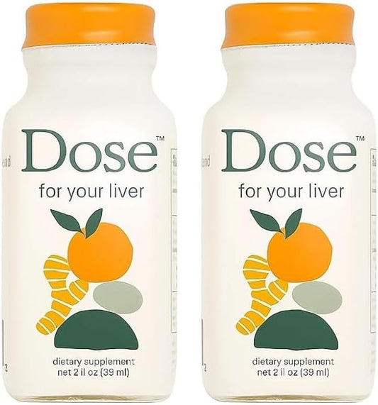 DOSE for Your Liver Support Supplement Shots – 2oz Cleanse & Wellness Balance (Pack of 2)