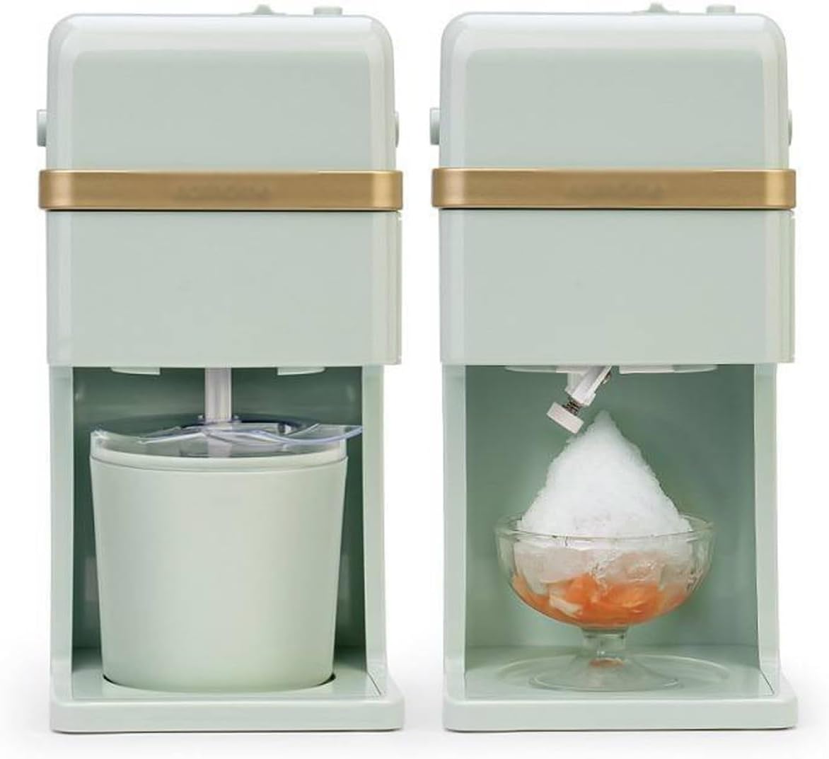 Ice Cream Maker Household Small Ice Cream Machine Homemade Shaved Ice Summer Mini Cone Milk Shake Smoothie Machine Table Top Ice Cream Machine，Fun Kitchen Appliance