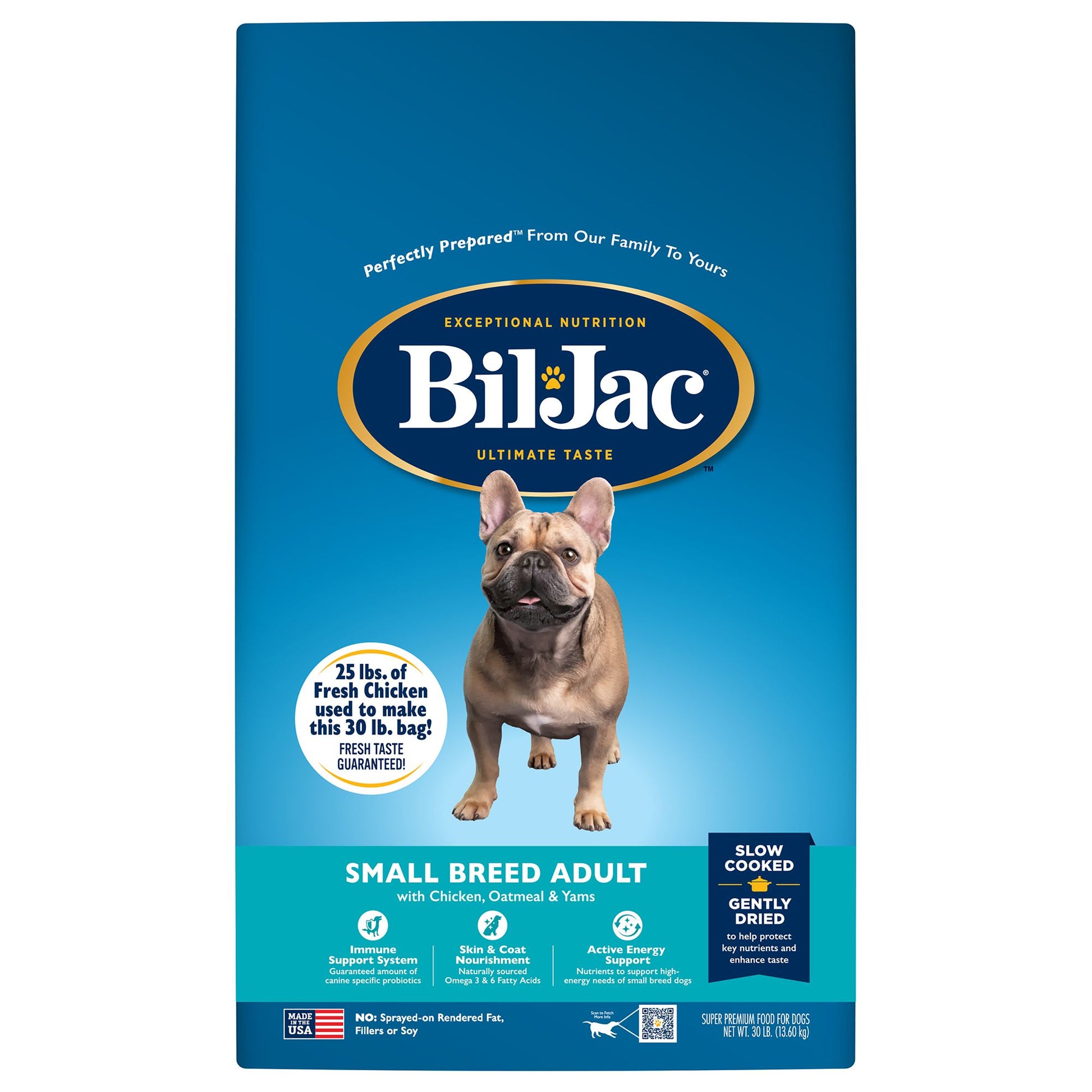 Bil-Jac® Small Breed Adult Dry Dog Food - Chicken, Oatmeal & Yams 15 Lb