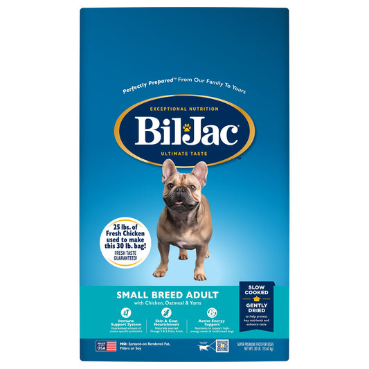 Bil-Jac® Small Breed Adult Dry Dog Food - Chicken, Oatmeal & Yams 15 Lb