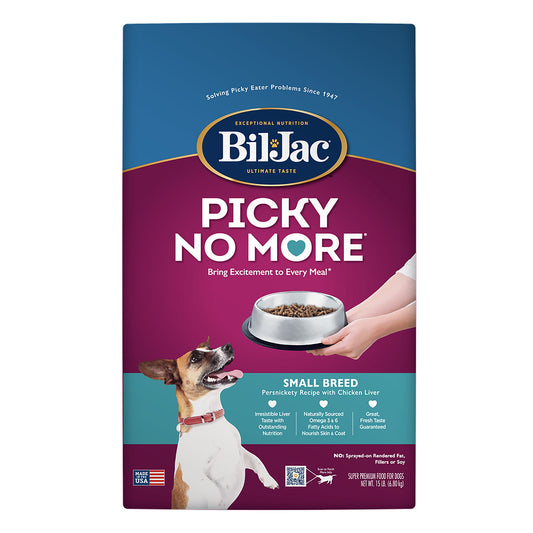 Bill-Jac® Picky No More Small Breed Adult Dry Dog Food - Persnickety Recipe with Chicken Liver 6 Lb