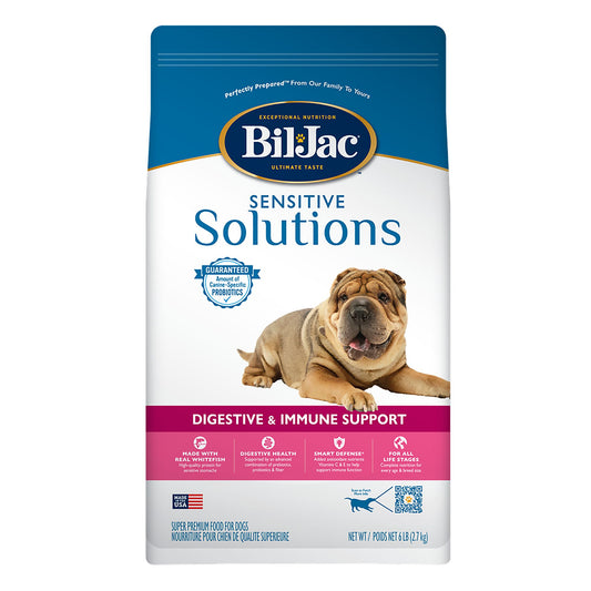 Bil-Jac Sensitive Solutions Digestive & Immune Support All Life Stage Dry Dog Food - Chicken & Fish 30 Lb