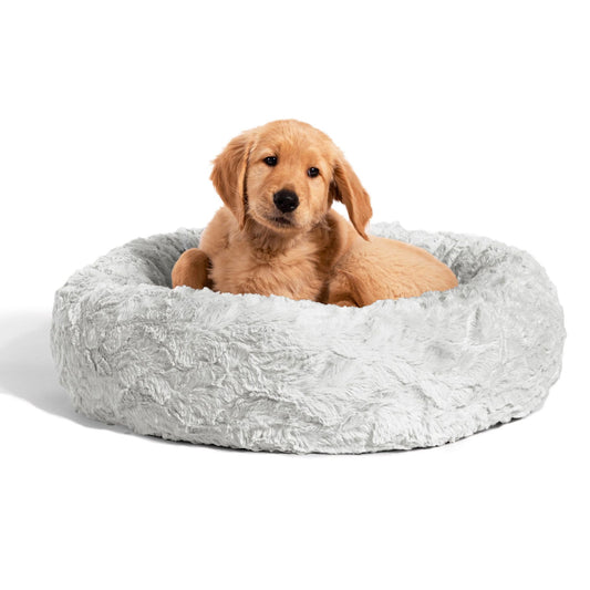 Best Friends by Sheri Calming Lux Fur Donut Cuddler Bolster Cat & Dog Bed 45"L x 45"W