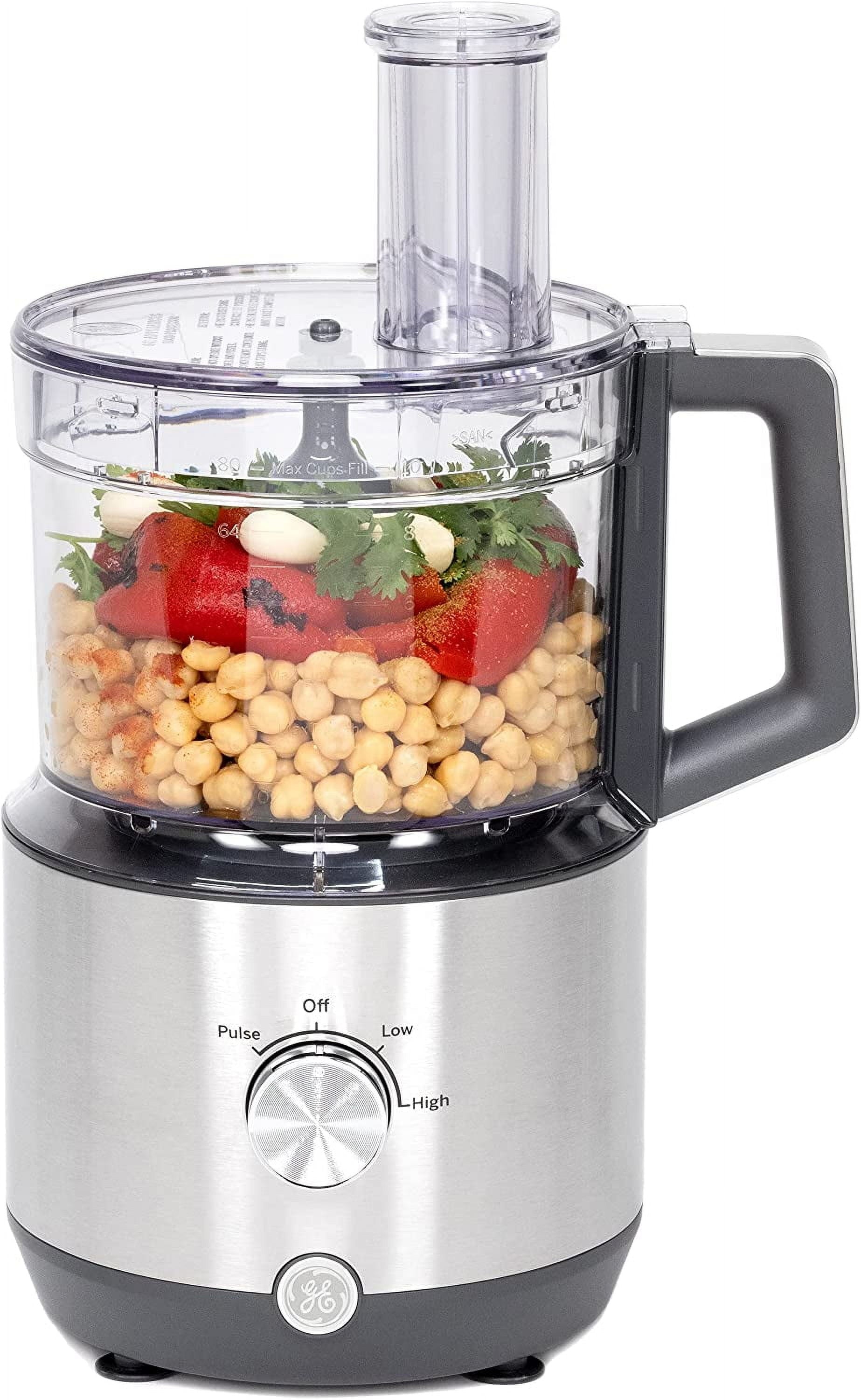 550W 3-Speed 12-Cup Food Processor with 3 Stainless Steel Discs, Dough Blade & Feed Chutes - Ideal for Shredding Cheese, Slicing Vegetables, Mixing Dough & Meal Prep