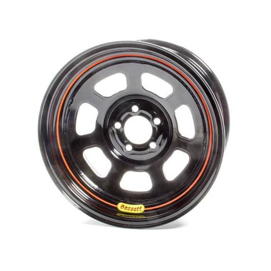 57SN4 D-Hole Lightweight Wheel - 15 x 7 - 5 x 100 mm - Black - 4 in. Back Spacing