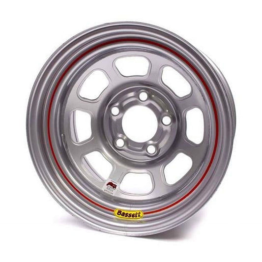 58DC3IS 15 x 8 in. IMCA D-Hole Wheel, 3 in. Back Spacing, Silver - 19 lbs