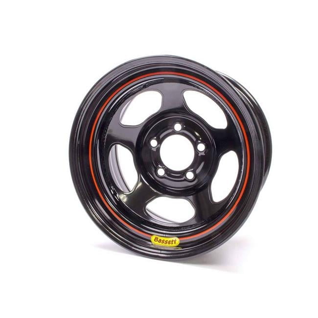 58RC3EB 15 x 8 in. to 5 x 4.75 in. Armor Edge Dirt Track Wheel, 3 in. Back Spacing, Black - 19 lbs