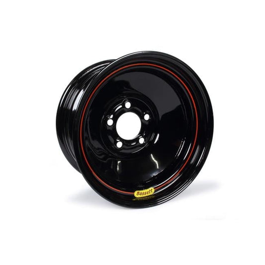 58SOLID3 15 x 8 in. 3 in. Heavy Left & Right Backspace Wheel, Black