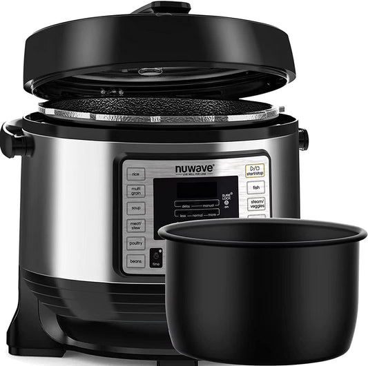 6-Quart Digital Pressure Cooker with Sure-Lock Safety System; Dishwasher-Safe Non-Stick Inner Pot; 11 Pre-Programmed Presets; Detachable Pressure Pot Lid for Easy Cleaning; (6-Quart)