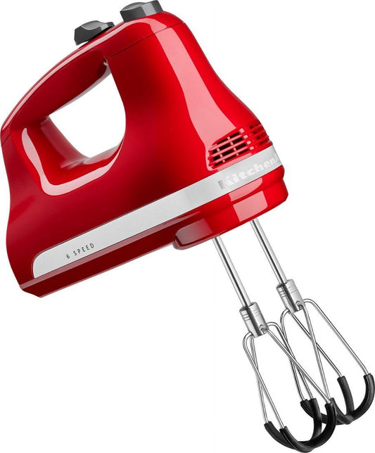 6 Speed Hand Mixer with Flex Edge Beaters - Empire Red