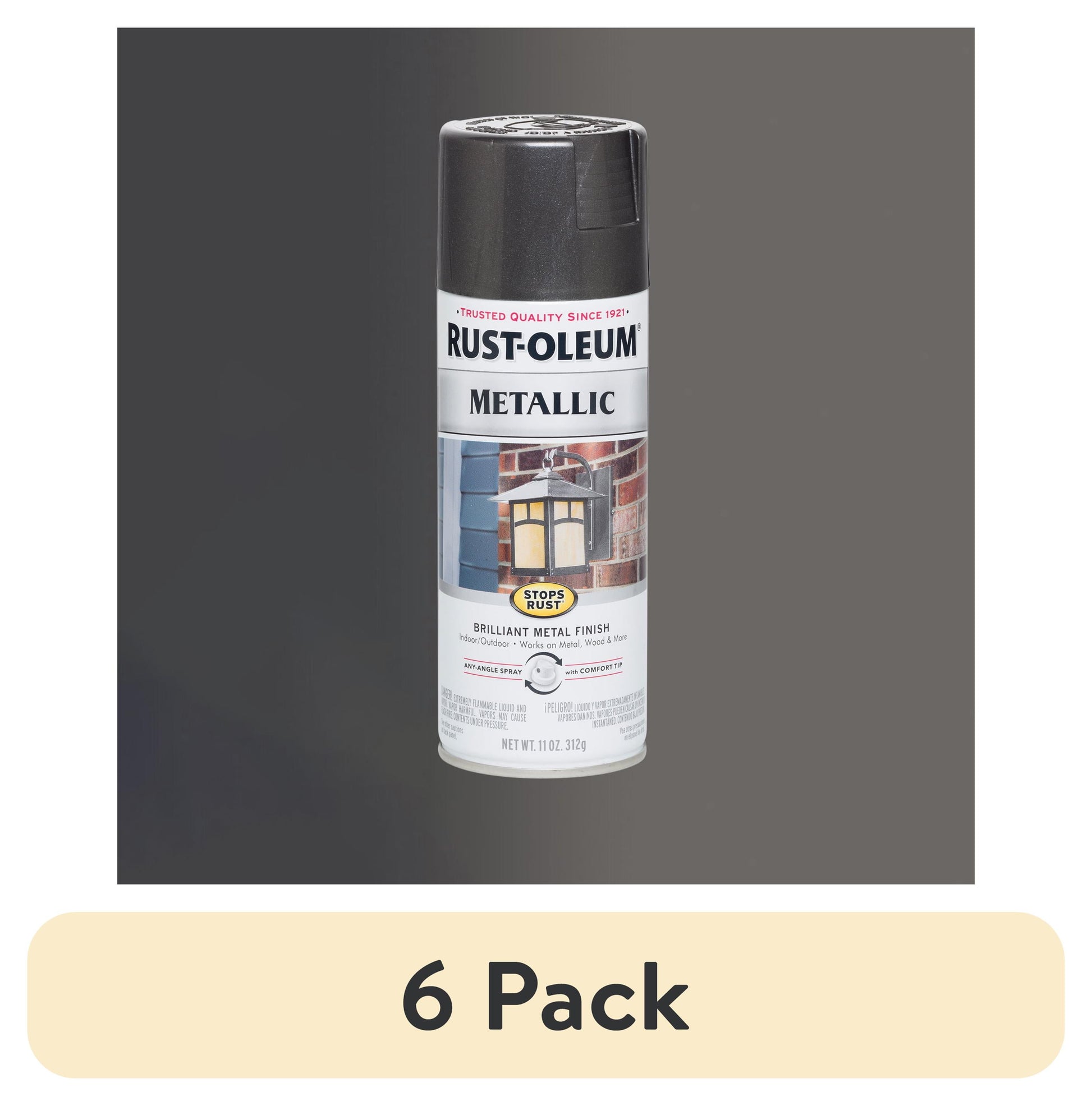(Paquete de 2) CarbÃ³n, Pintura MetÃ¡lica AntiÃ³xido Rust-Oleum-244228, 11 oz