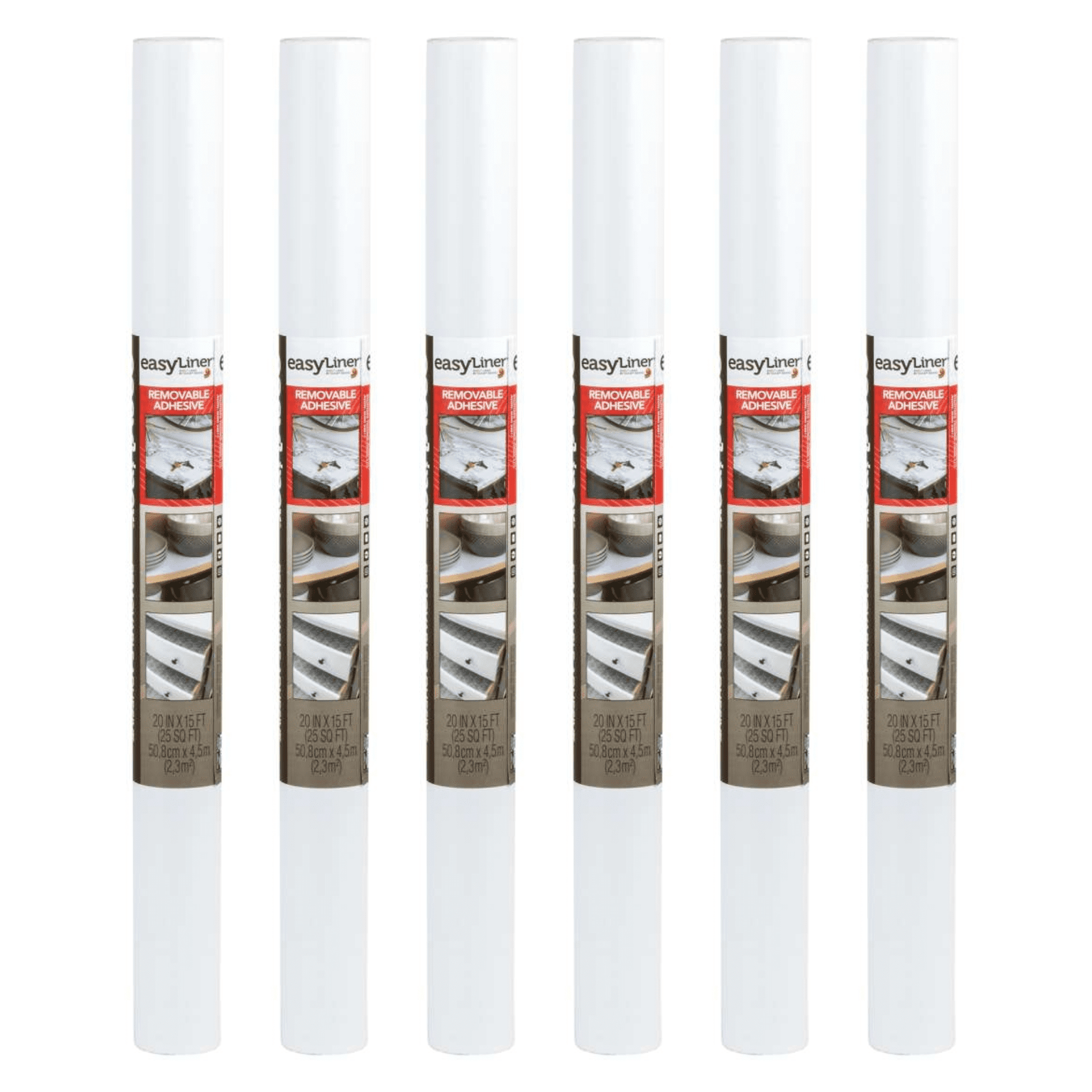 EasyLiner Removable Adhesive Shelf Liner, White 20" x 15' Roll