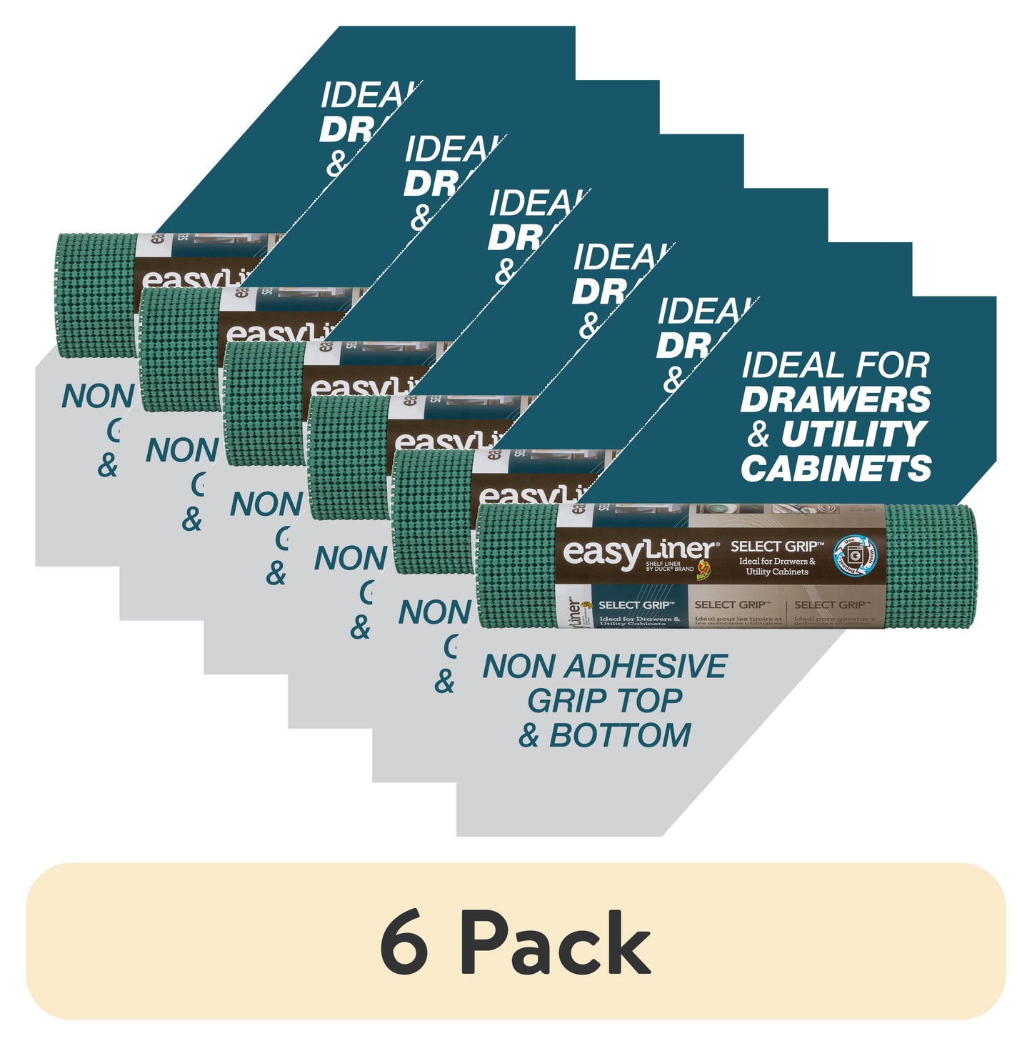 (6 pack) Select Grip EasyLiner Shelf Liner, Fern Green 12" x 10' Roll