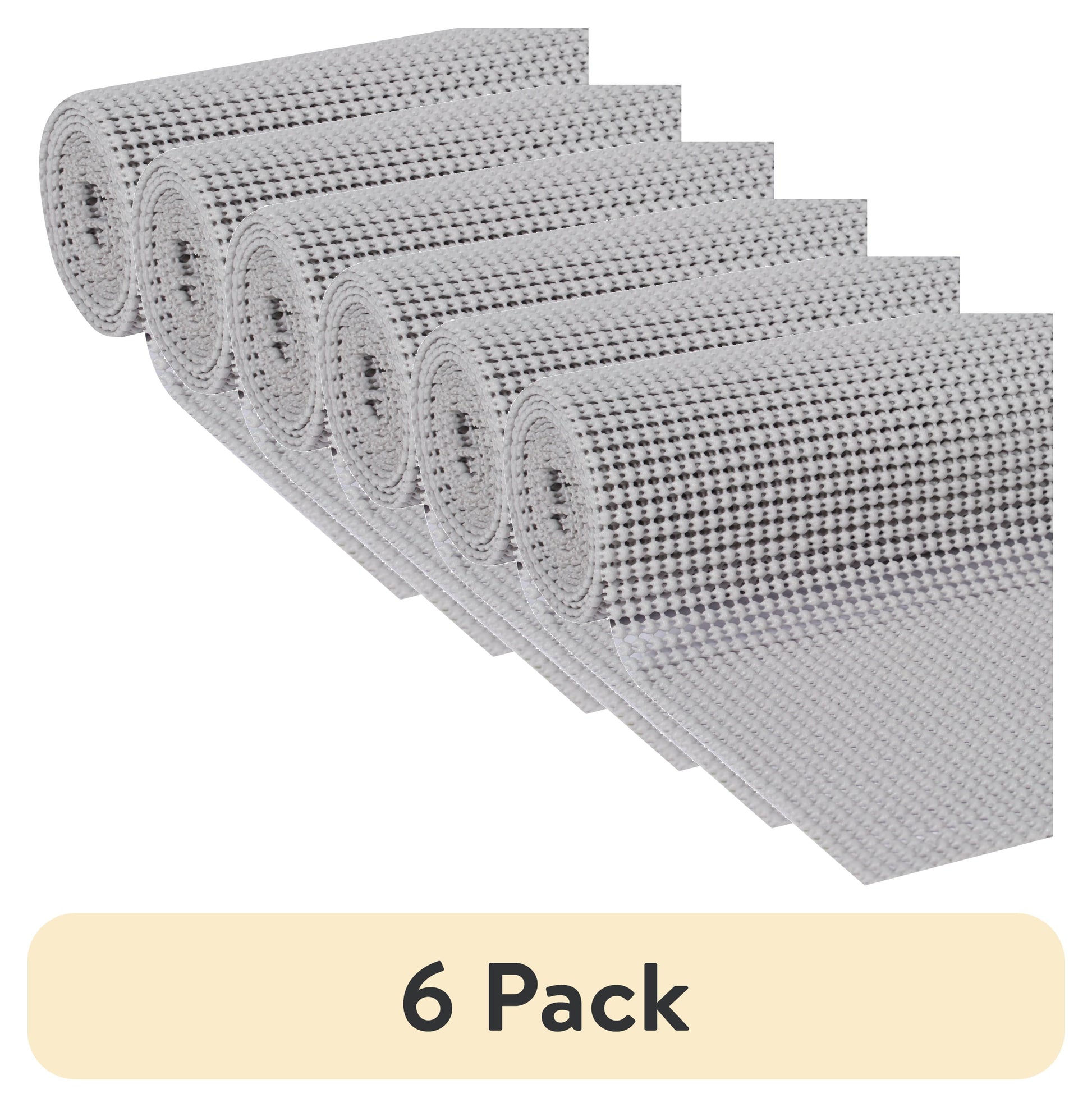 (6 pack) EasyLiner Select Grip Shelf Liner, Light Gray, 20 in. x 6 ft. Roll