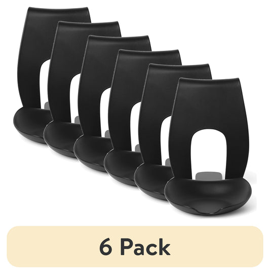 (6 pack) Soporte para Cuchara y Tapa de Olla Mainstays de Metal Negro
