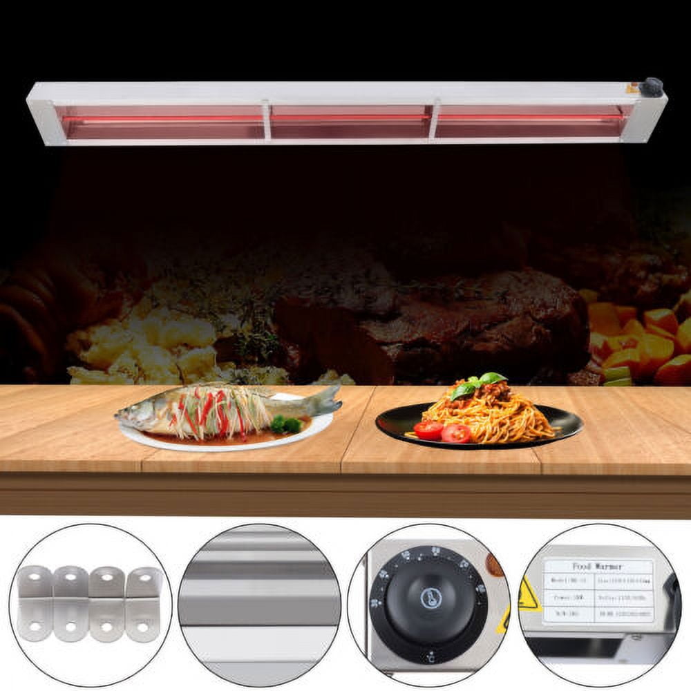 60" 1000W Commercial Food Warmer Food Warming Heating Stainless Steel Warmer
