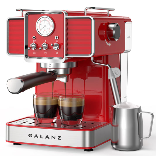 Galanz 2-Cup Programmable Combination Coffee Maker with Automatic Shut-off (Red) GLEC02RDRE14