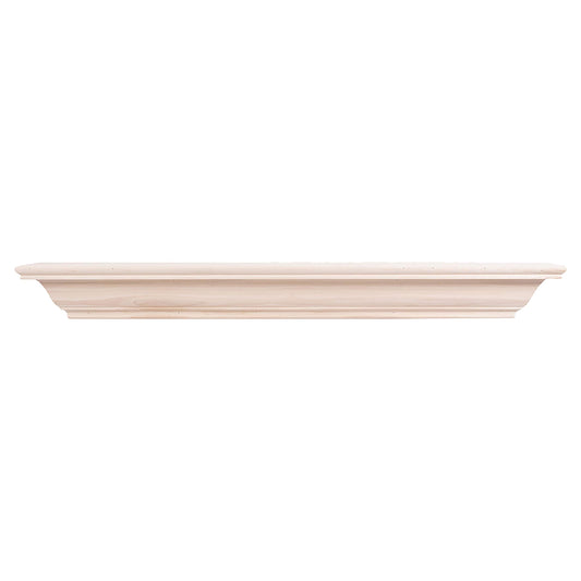 Mantels Direct 60-in W x 4.5-in H x 8-in D Unfinished Pine Hollow Traditional Fireplace Mantel MADISON-M608-POPP-UN