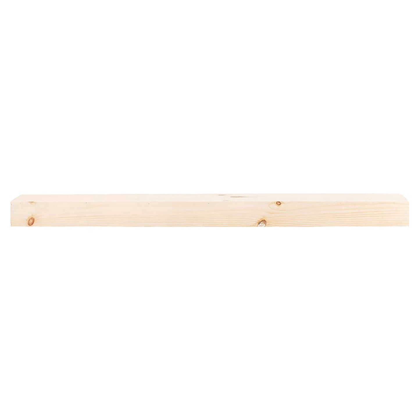Mantels Direct 72-in W x 4-in H x 8-in D Unfinished Pine Hollow Rustic Fireplace Mantel VAIL-72-UN