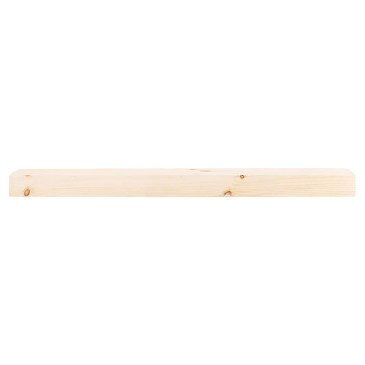 Mantels Direct 72-in W x 4-in H x 8-in D Unfinished Pine Hollow Rustic Fireplace Mantel VAIL-72-UN