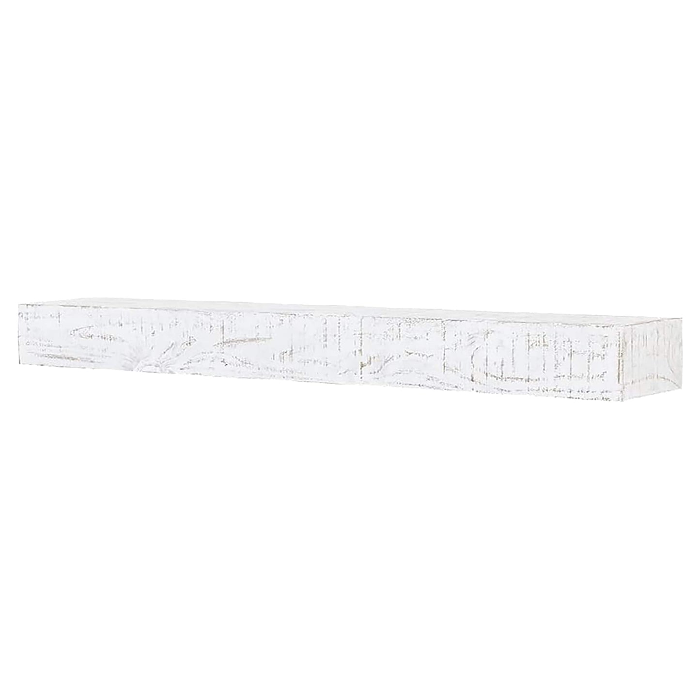 Country Living 48-in W x 5.5-in H x 9-in D White Wash Pine Hollow Farmhouse Fireplace Mantel HATTERAS-48-WW