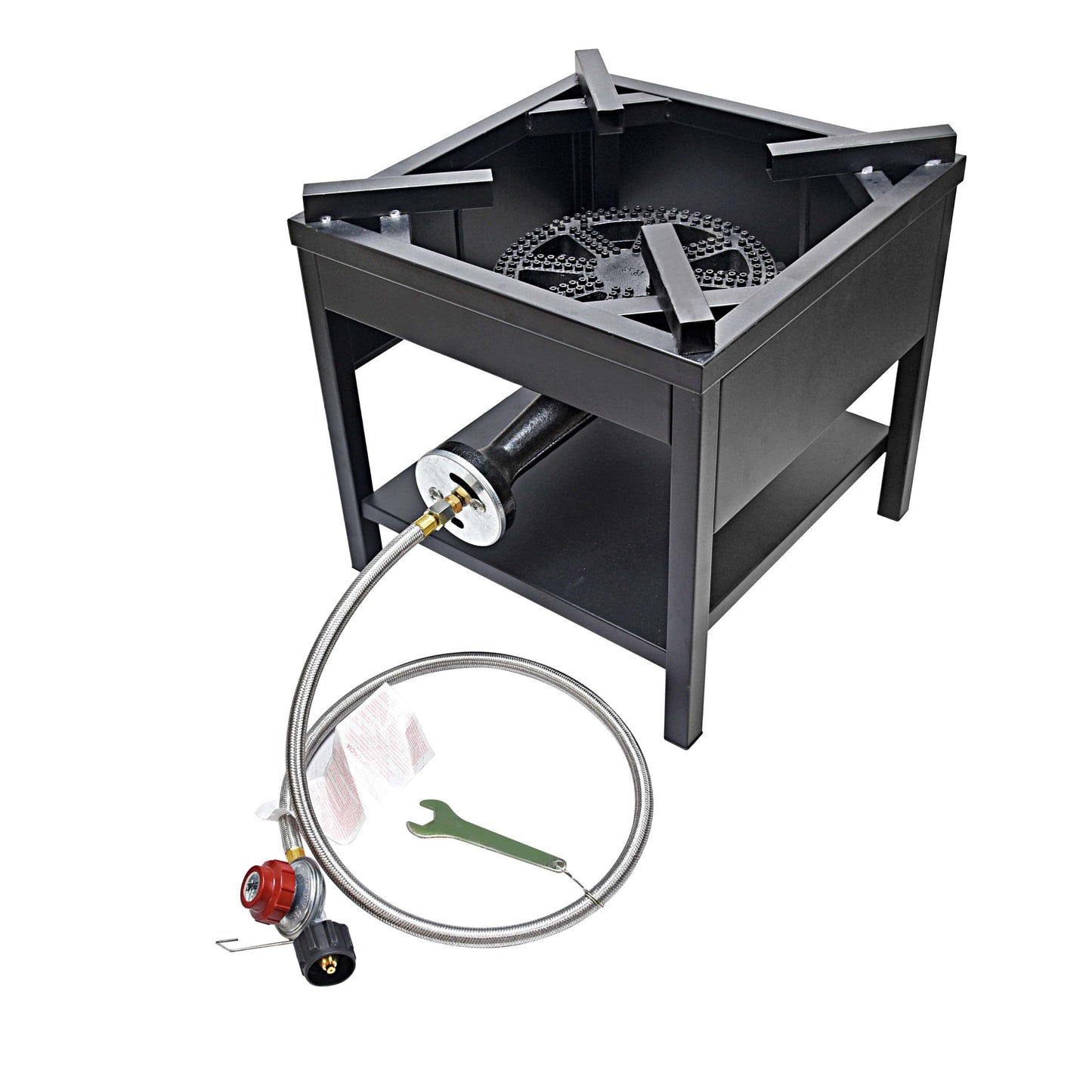 ARC Advanced Royal Champion ARC Advanced Royal Champion 16.5-in Black Cast Iron 200,000 BTU Single Propane Burner with 0-20 PSI High Pressure Regulator, Portable Stove Burners for Camping and Outdoor Cooking AFH-4242S
