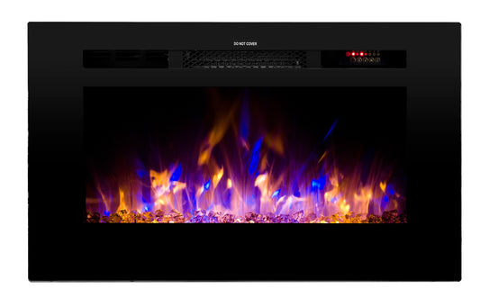 Touchstone 28-in W Black Fan-forced Electric Fireplace 80028