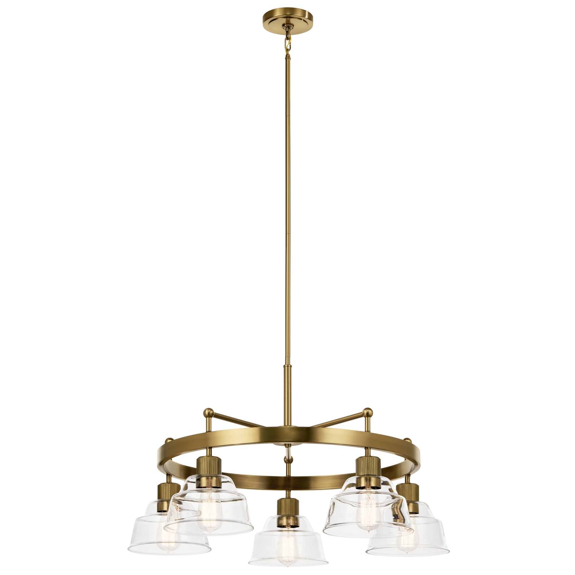 Kichler Eastmont 5 -Light Brushed Gold Vintage For Use in Bedrooms, Dining Rooms, Foyers, Kitchens, Living Rooms Chandelier 5271899