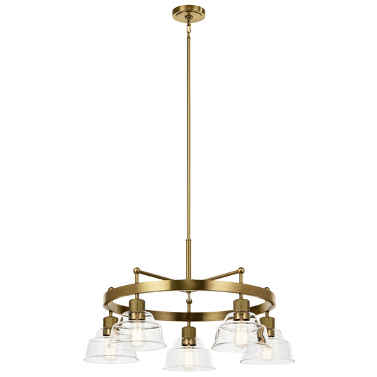 Kichler Eastmont 5 -Light Brushed Gold Vintage For Use in Bedrooms, Dining Rooms, Foyers, Kitchens, Living Rooms Chandelier 5271899
