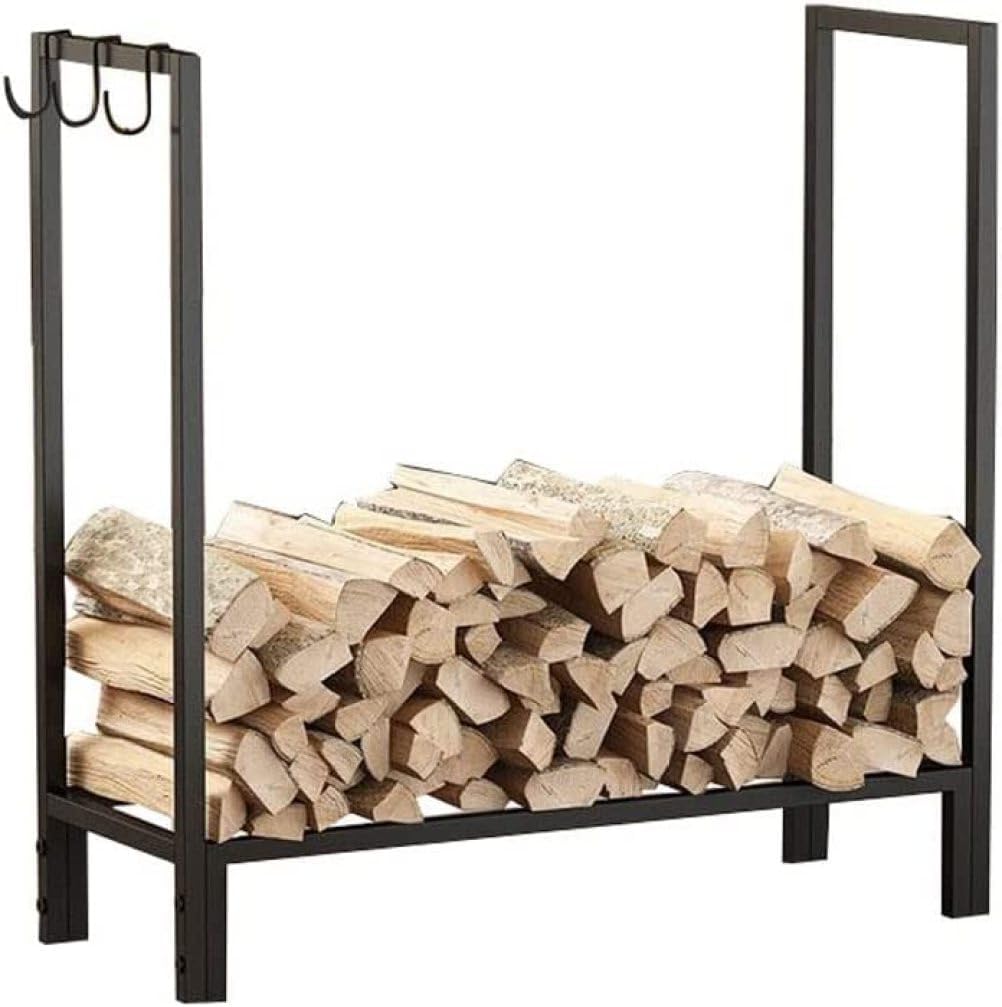 Firewood Storage Rack Iron Black Fireplace Tools Firewood Rack Fireplace Front Decorative Wood Firewood Rack