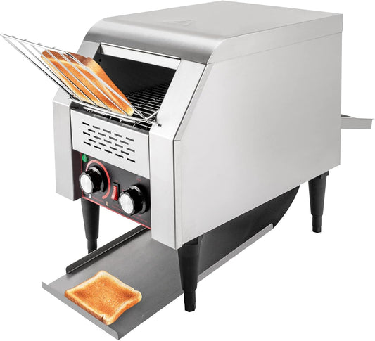 1300W Commercial Conveyor Toaster 150 Slices/Hour Commercial Toaster 110V Electric Restaurant Toasty with 3 Modes & 7 Speed Stainless Steel Toast Maker for Restaurants, Buffets & Catering