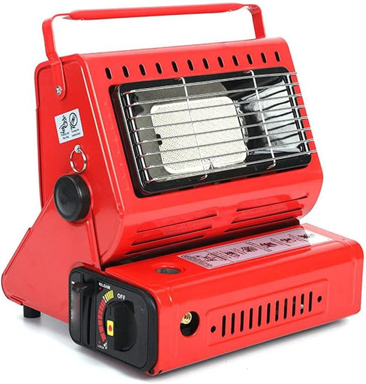 Portable Gas Heater Compact Outdoor Heater for Fishing Camping Patio Indoor Use(Red)