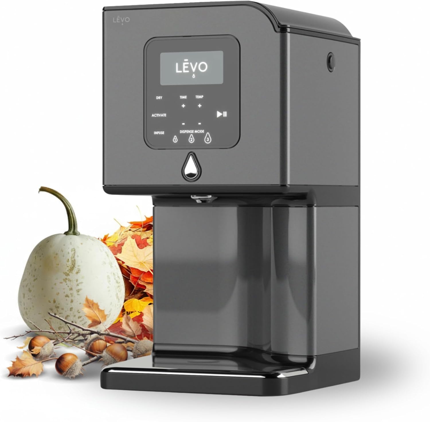 LEVO Lux - Premium Herbal Oil Infusion Machine - Botanical Extractor - Herb Dryer, Decarboxylator, & Oil Infuser - Gourmet Edible Infusion Maker - For Infused Gummies, Brownies & More - Black