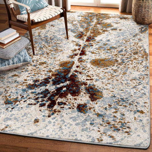 American Dakota 5 x 8 (ft) Tufted Denim Rectangular Indoor Animal print Area rug