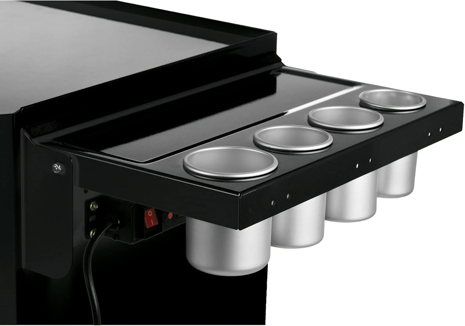 Viper Tool Storage V2SBL Viper Tool Storage Folding Side Shelf With Power Strip With Usb Black