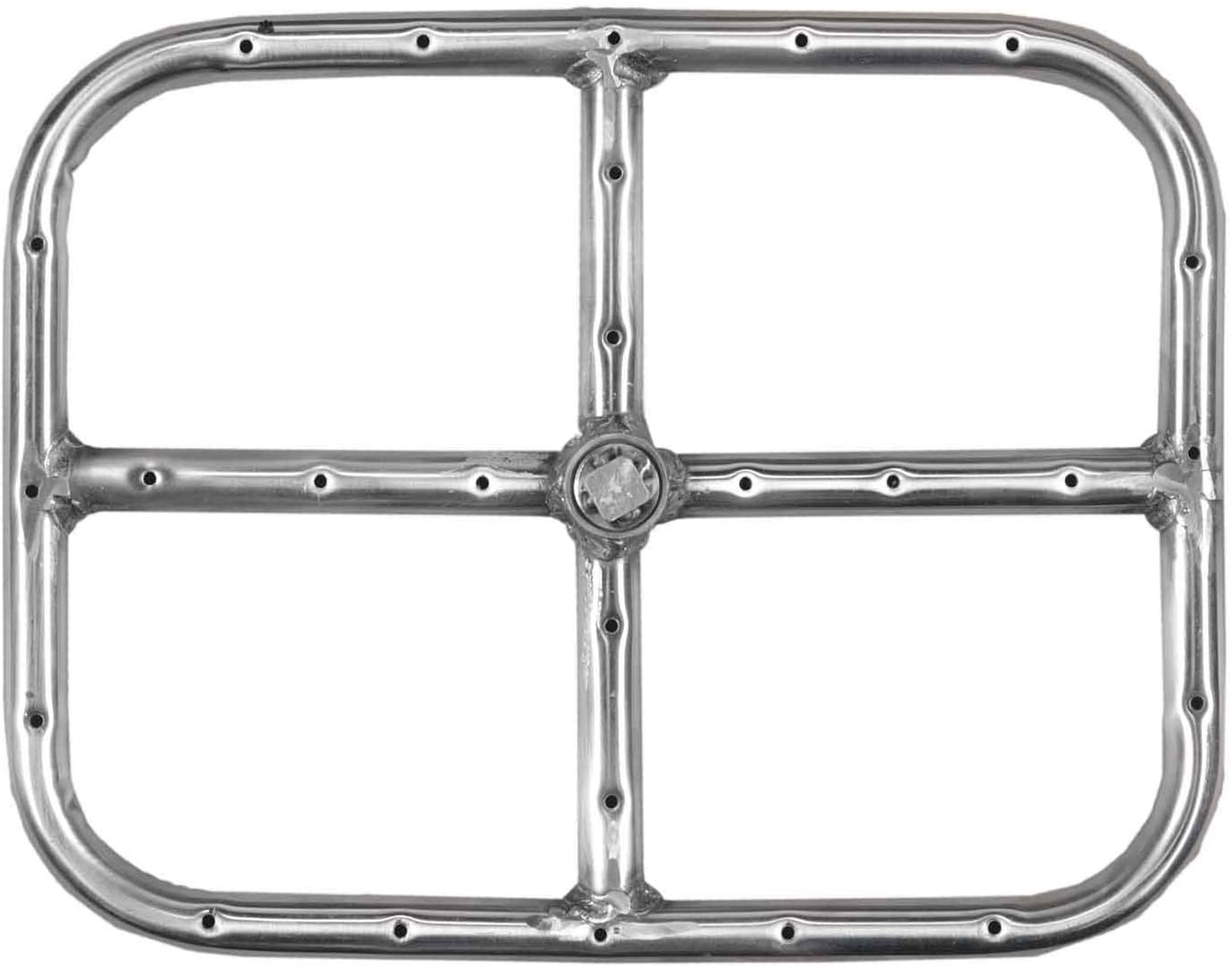 Alpine Flame 12 X 9 Inch Stainless Rectangular Single Natural Gas Fire Pit Ring Burner