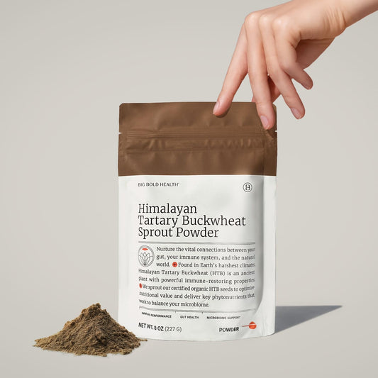 BIG BOLD HEALTH Himalayan Tartary Buckwheat Sprout Powder - Immune Support Superfood with 200x More Polyphenols, Prebiotic Fiber, Non-GMO, Gluten-Free, Grain-Free, Vegetarian, 30 Servings