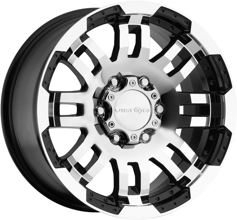 Vision Warrior 375 Gloss Black Machined Face Wheel (16x8"/6x139.7mm)