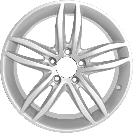 Factory Wheel Replacement New Rims 17x7.5 17 Inch Front Aluminum Alloy Wheel Rim Fits for Mercedes-Benz C-Class C250 C300 C350 2012 2013 2014, ALY85227 Silver