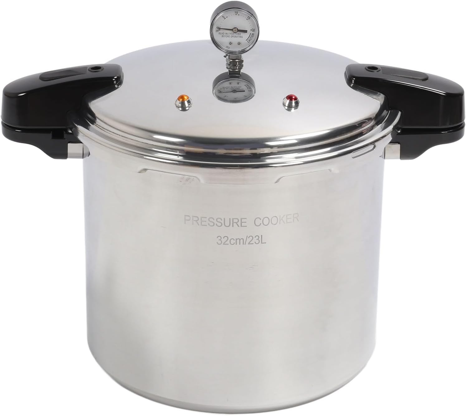Pressure Cooker Thickened Aluminum Alloy 23L Large Capacity Polished Pressure Cooker for Induction Cooker Gas Stove Open Flame