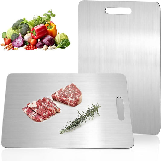 Katuchef Titanium Cutting Board,Apex Titanium Cutting Board,Katu chef Ti Cutting Boards for Kitchen, Non toxic Doubld-Side Available Chopping Boards, Easy to Clean and Store(1PC-XL:18.11 * 11.81)