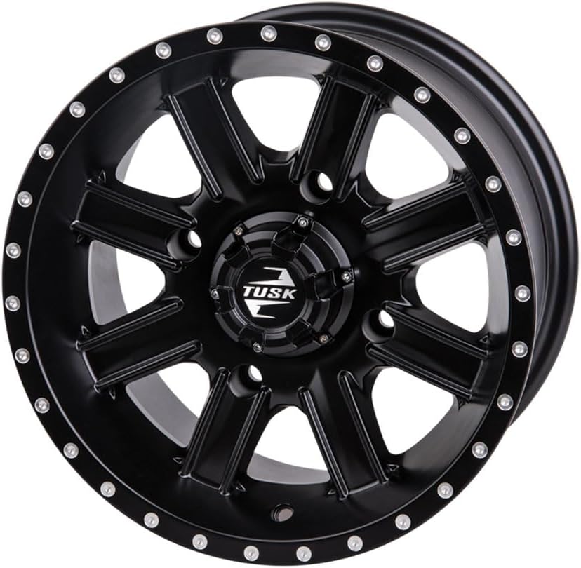 4/156 Tusk Cascade Wheel 12x7 4.0 + 3.0 Matte Black for Polaris Ranger 1000 2020-2025