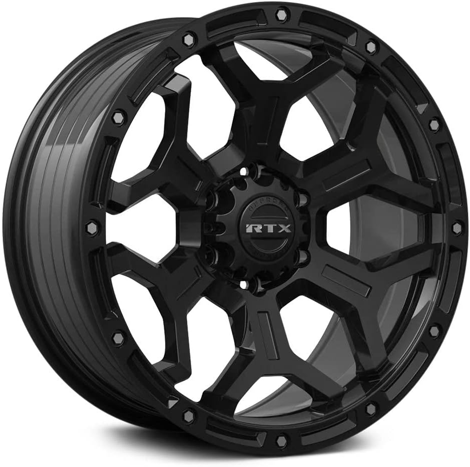 RTX GOLIATH Custom Wheel - 17x9, 0 Offset, 6x139.7 Bolt Pattern, 106.1mm Hub - Satin Black with Milled Rivets Rim